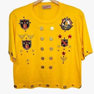 Vintage ‘Unlisted Designs’ Single Stitch Nautical Yacht Rock Embellished T-Shirt